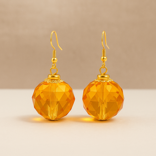 Soleil Earrings – Golden Citrus Radiance from the Royale Drop Collection