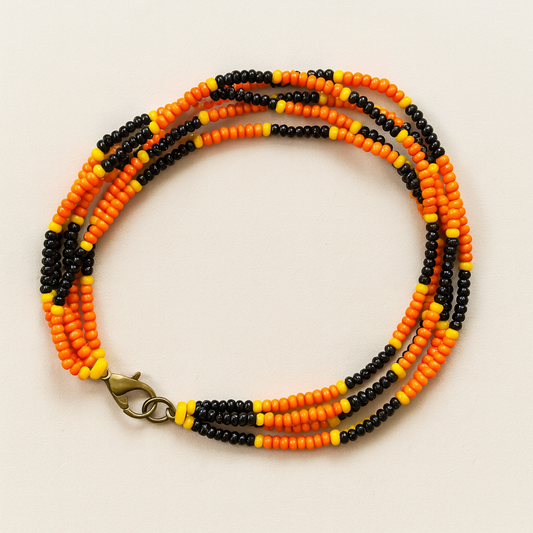 Fire Dance Beaded Bracelet – Handmade African Inspired Jewelry