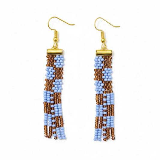 Violet Earrings – Topaz & Light Violet Fringe Elegance from the Adorn Collection