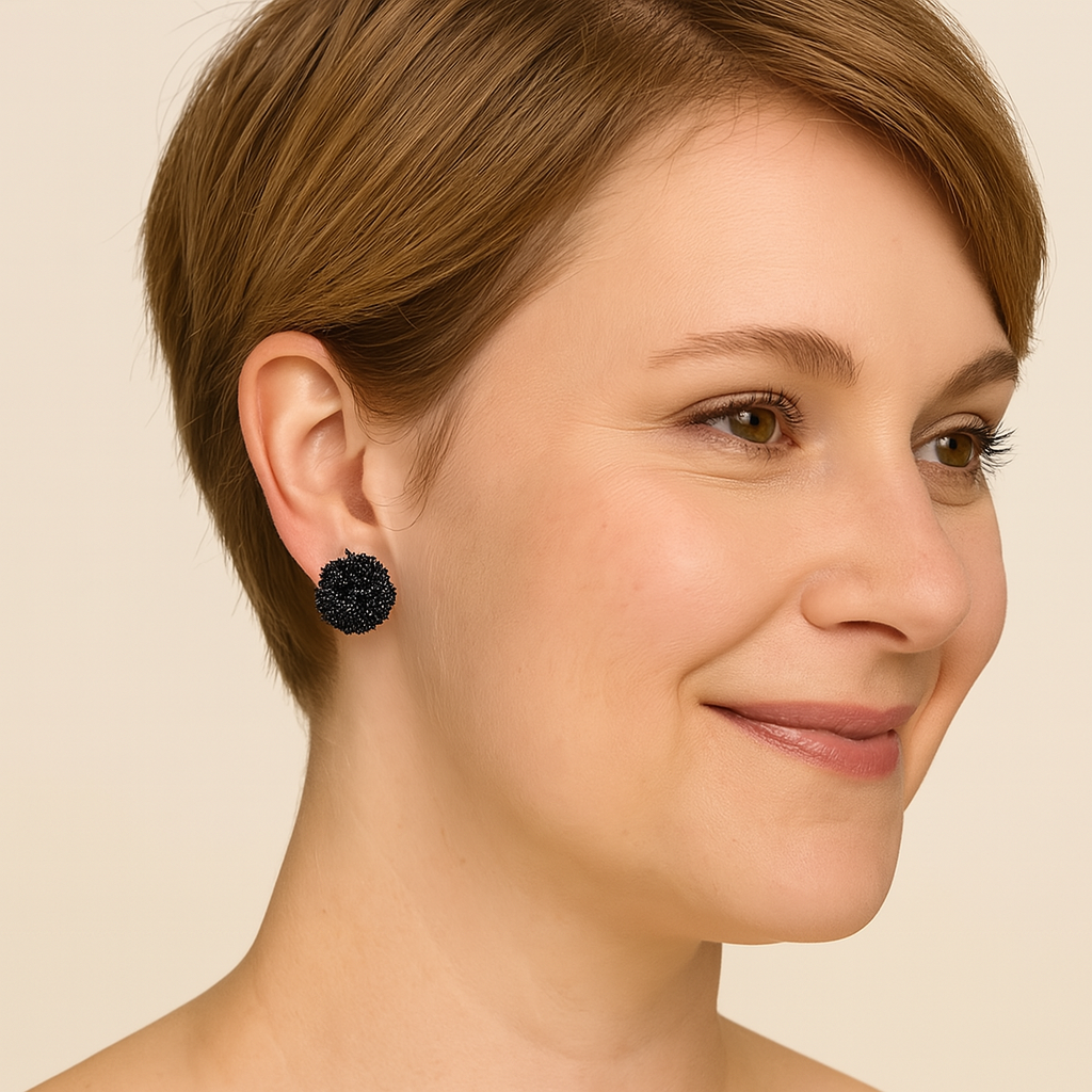 Midnight Elegant Cluster Earrings